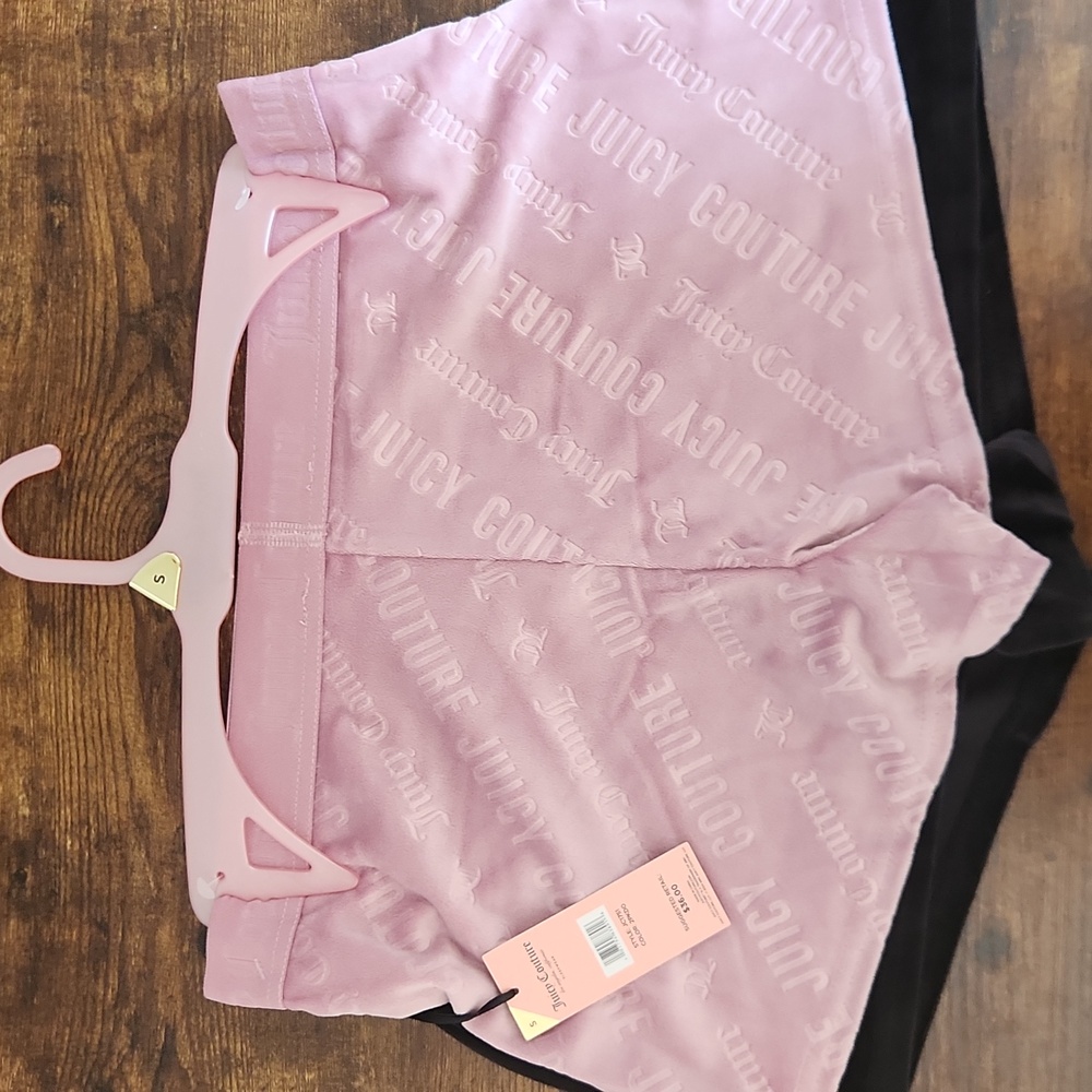 Juicy Couture Velour Shorts 2 Pack Pink And Black S M NwT